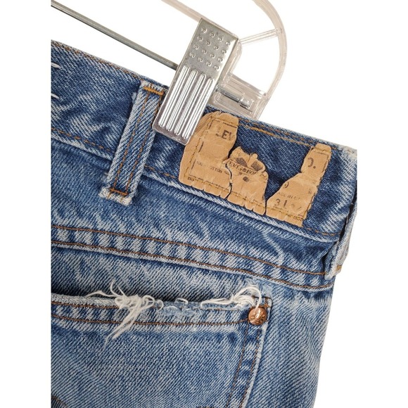 Vtg 80s Levis 557 Blue Jeans Mens 33x34 Distressed Straight Tapered (30x32) USA - Picture 10 of 15